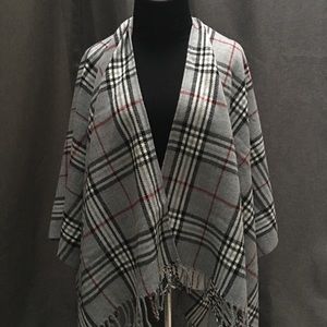 Versatile plaid wrap, cozy and classy for Fall